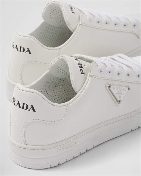 prada weiss|prada downtown sneakers.